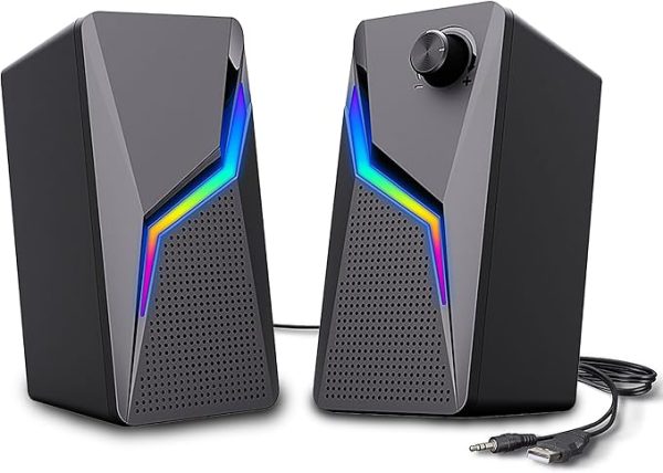 Computer Speakers, PC Gaming Speakers with Enhanced Bass